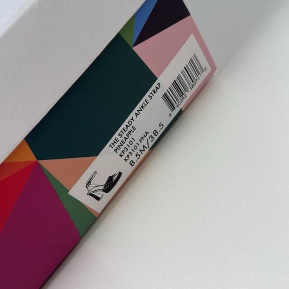 Katy Perry the steady ankle strap heels size 8.5M in pineapple wicker new in box - Picture 13 of 14